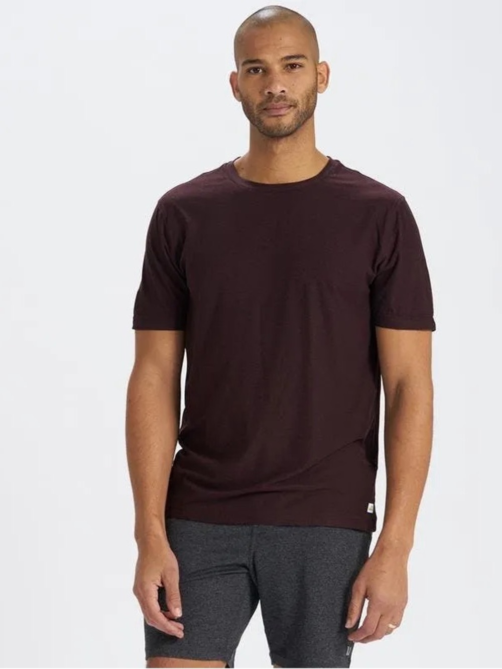 Vuori Strato Tech Tee in Oxblood